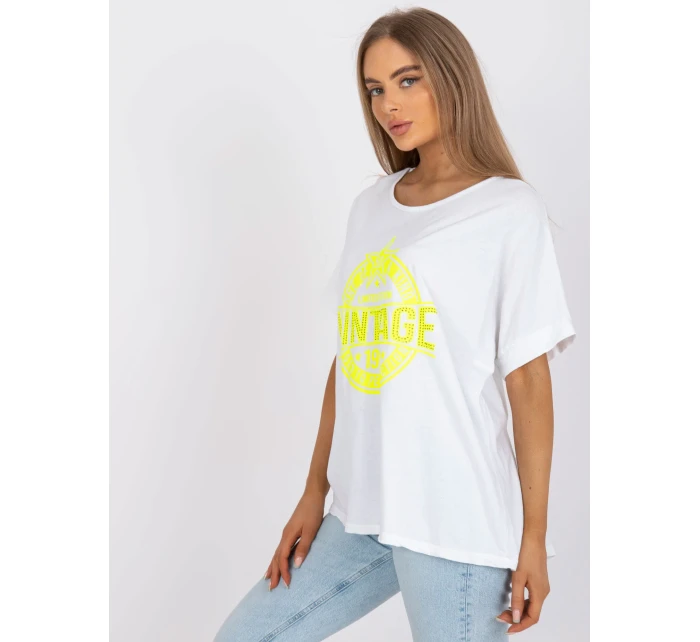 Tričko DHJ TS 6860.26X biela a žltá