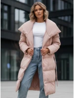 Dámsky prešívaný kabát FAVI ružový FashionStreet TY3090 Dámsky prešívaný kabát FAVI ružový FashionStreet TY3090