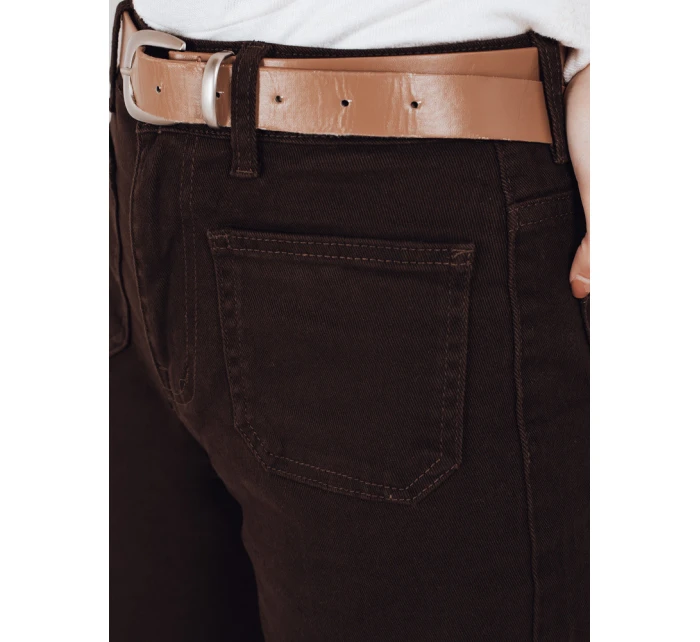 Široké džínsy hnedé Dstreet UY2842 Široké džínsy hnedé Dstreet UY2842