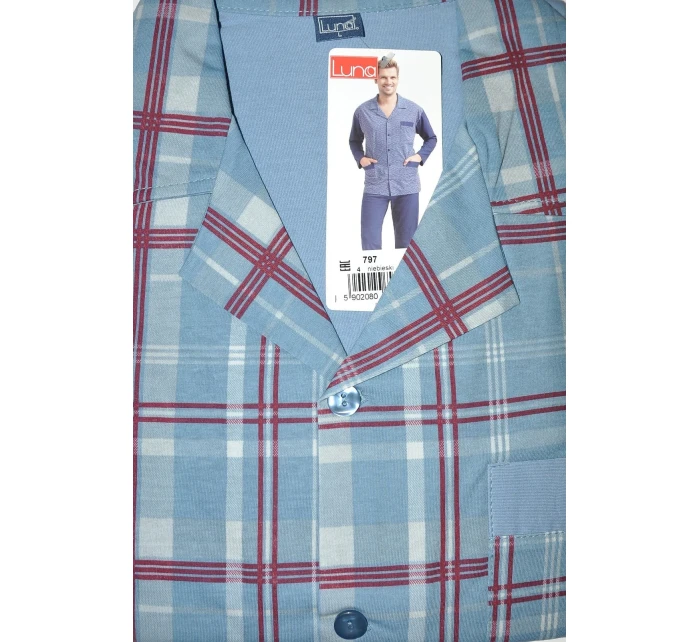 Piżama dł/r 4XL męska model 20328315 - Luna Piżama dł/r 4XL męska model 20328315 - Luna