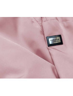 Bledo ružová tenká dámska bunda s ozdobnou lemovkou (B8141-81)