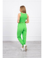 Súprava top+kalhoty neónovo zelená