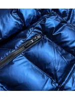 DAMSKA KURTKA PIKOWANA Z KAPTUREM NIEBIESKI model 21243139 - SPEED.A