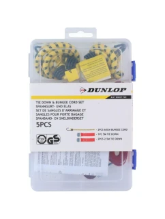 PREPRAVNÝ UPEVŇOVACÍ POPRUH S NAPÍNAČOM A GUMAMI 5KS DUNLOP