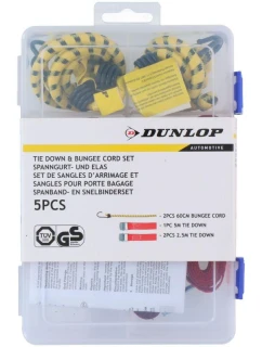 PREPRAVNÝ UPEVŇOVACÍ POPRUH S NAPÍNAČOM A GUMIČKAMI 5KS DUNLOP