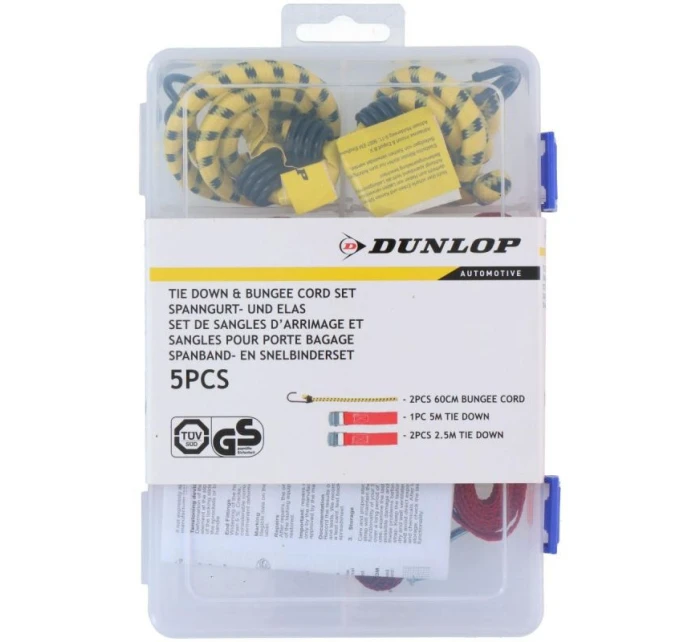 PREPRAVNÝ UPEVŇOVACÍ POPRUH S NAPÍNAČOM A GUMAMI 5KS DUNLOP