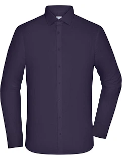Daiber JN 1372 Popelínová košeľa slim fit s dlhým rukávom 02.1372 tmavo fialová