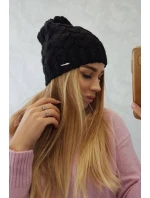 Fleecová čepice černá model 18751561 - K-Fashion Fleecová čepice černá model 18751561 - K-Fashion