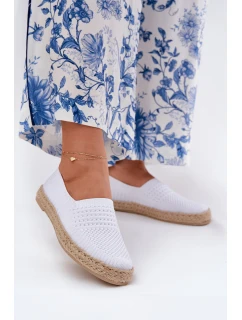 Damskie Espadryle Z Plecionką Vinceza 13624 Białe
