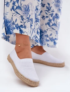 Damskie Espadryle Z Plecionką Vinceza 13624 Białe