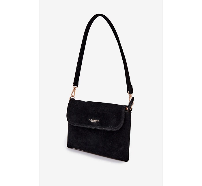 Malá Kabelka Z Eko Semiše Černá model 22111536 - Flora&Co