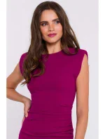 model 20531350 Midi šaty bez rukávů švestka - STYLOVE model 20531350 Midi šaty bez rukávů švestka - STYLOVE