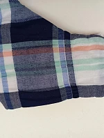 Bavlnená rúška modrá kocka - Vestis