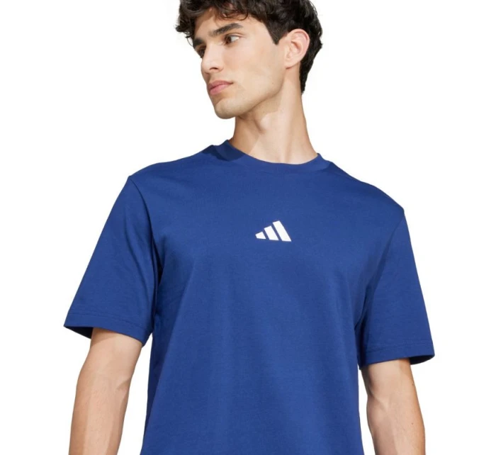 Pánské tričko Essentials Small Logo Single Jersey modré model 21417567 pánské - ADIDAS Pánské tričko Essentials Small Logo Single Jersey modré model 21417567 pánské - ADIDAS