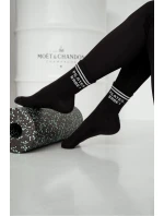 Dámské ponožky S nápisem PILATES BABE Černé