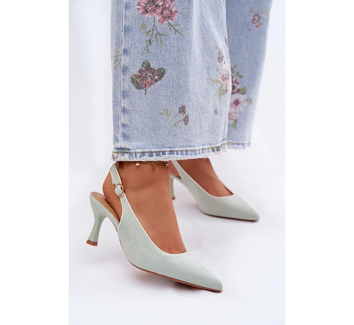 Dámské sandály na podpatku s lemovkou Mentha Relmira