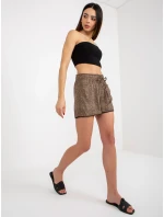 Dámské šortky model 18339454 hnědé - FPrice Dámské šortky model 18339454 hnědé - FPrice