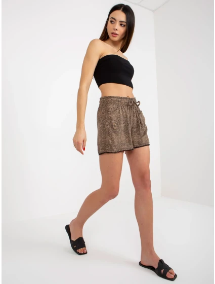 Dámské šortky model 18339454 hnědé - FPrice Dámské šortky model 18339454 hnědé - FPrice