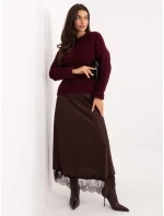 Sweter MI SW model 21749825 bordowy - FPrice Sweter MI SW model 21749825 bordowy - FPrice