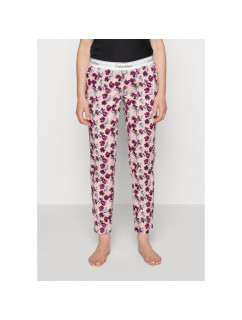 Dámske pyžamové nohavice QS6158E 1F7 - marhuľová/kytičky - Calvin Klein