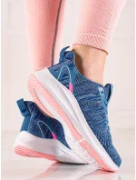 Praktické dámske tenisky modré bez podpätku Praktické dámske tenisky modré bez podpätku