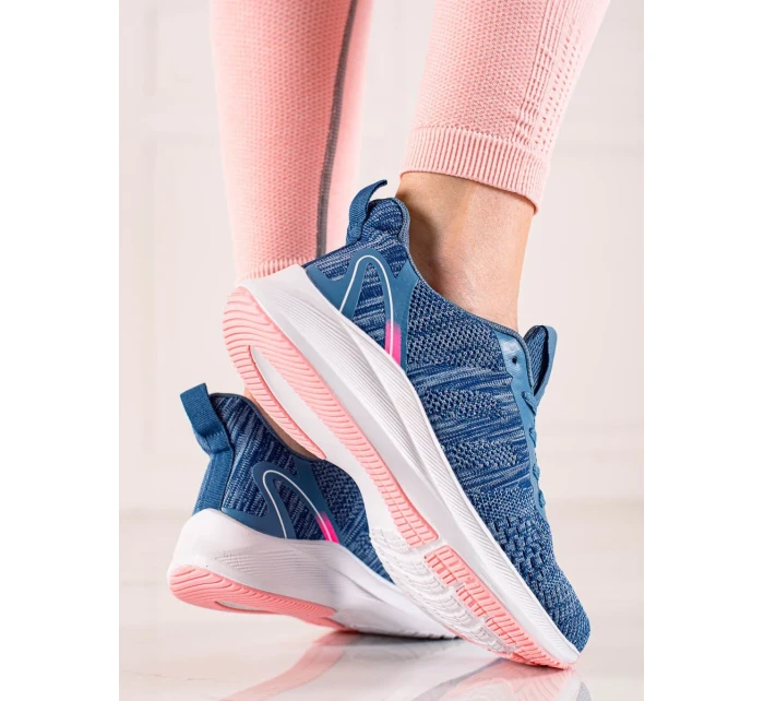 Praktické dámske tenisky modré bez podpätku Praktické dámske tenisky modré bez podpätku