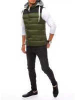 Pánská vesta s kapucí zelená Dstreet model 21963869 - FashionStreet