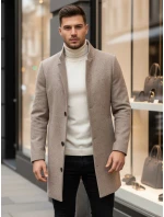 Pánsky jednoradový kabát hnedý FashionStreet CX0442