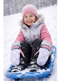 YOCLUB REN-0314G Dievčenské lyžiarske rukavice