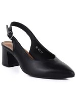 Dámské lodičky s páskem černé Sergio model 22099505 - LEONE Dámské lodičky s páskem černé Sergio model 22099505 - LEONE