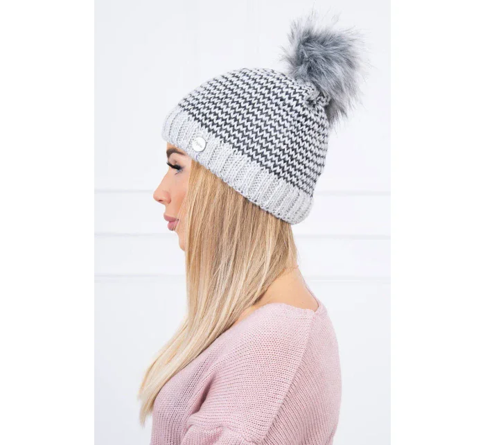 Čepice model 18745656 světle šedá - K-Fashion Čepice model 18745656 světle šedá - K-Fashion