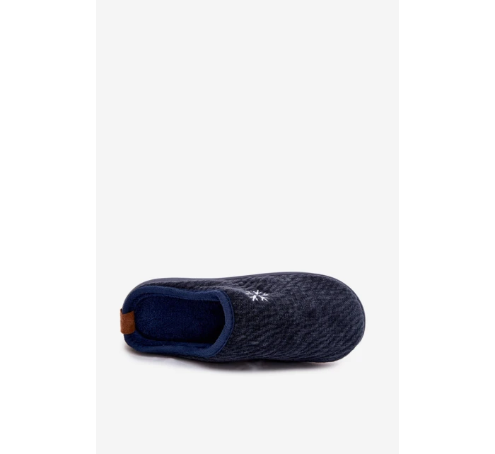 Pánské domácí pantofle tmavě modré model 21821690 - Boto Pánské domácí pantofle tmavě modré model 21821690 - Boto