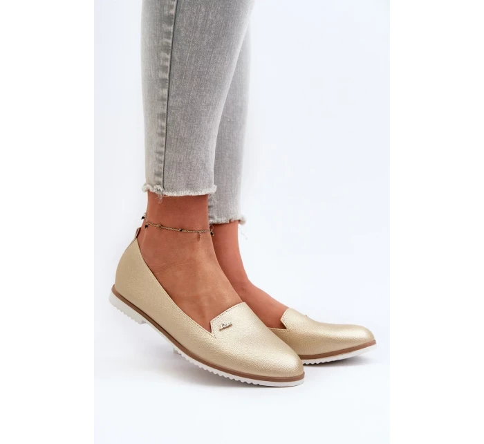 Dámske ploché mokasíny Gold Enzla Dámske ploché mokasíny Gold Enzla