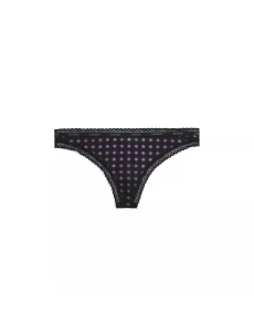 Dámske tangá 000QD3763E FTU čierne so vzorom - Calvin Klein