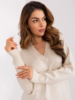 Dámsky sveter BA SW 0577.32X svetlo béžový - FPrice