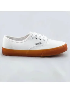 Biele tenisky s kontrastnou podrážkou (AW0212-02)