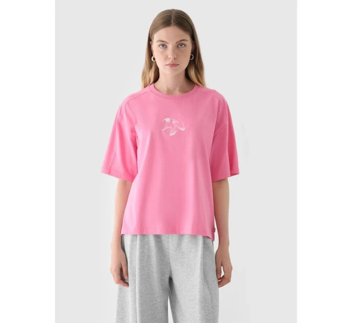 Dámské tričko oversize s potiskem model 21432950 - 4F Dámské tričko oversize s potiskem model 21432950 - 4F