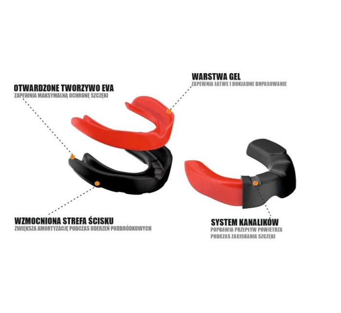 Gélový chránič zubov + krabička - čierna a červená | GelTech Gélový chránič zubov + krabička - čierna a červená | GelTech