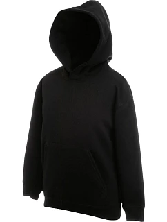 Fruit of the Loom Classic Kids Hooded Sweat Detská mikina s kapucňou 16.2043 čierna