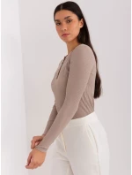 Bluzka RV BZ model 19077456 ciemny bezowy - FPrice Bluzka RV BZ model 19077456 ciemny bezowy - FPrice