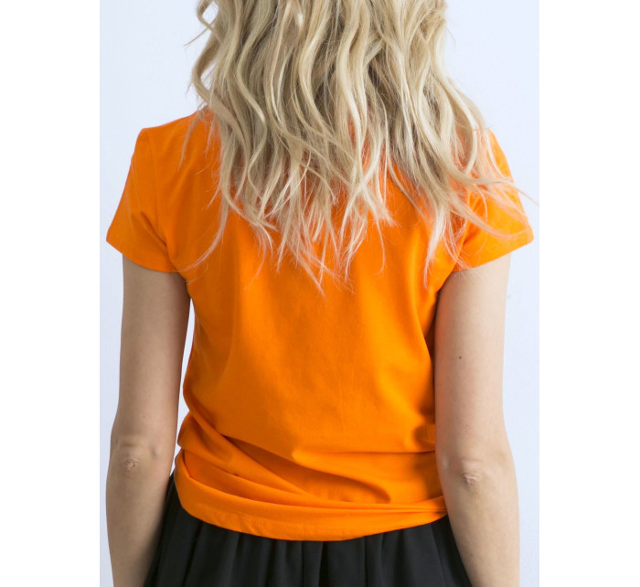 Fluo oranžové dámske bavlnené tričko Peachy