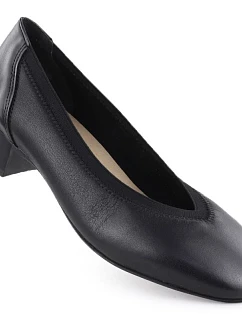 Dámske kožené lodičky 43452-00 black - Rieker