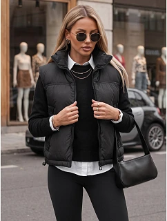 Kamizelka damska pikowana czarna model 22358207 - FashionStreet