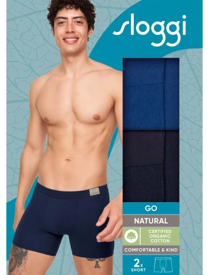 Pánské boxerky GO Natural Short C2P BLUE DARK COMBINATION  modrá  model 21740756 - Sloggi