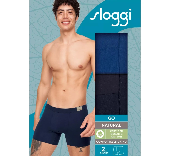 Pánské boxerky GO Natural Short C2P BLUE DARK COMBINATION  modrá  model 21740756 - Sloggi
