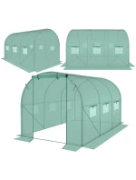 SKLENÍK ZÁHRADNÝ TUNEL 200X300X200CM PE KONŠTRUKCIA ZELENÁ OCEĽ