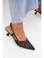 Dámské Sandály na Podpatku Černé model 22027878 - Boto