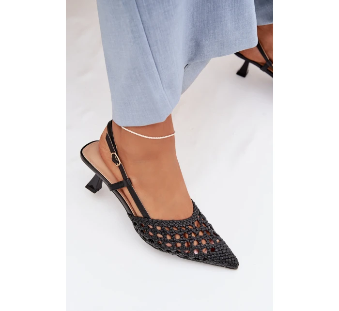 Dámské Sandály na Podpatku Černé model 22027878 - Boto