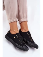 Dámske plátenné tenisky Big Star - čierne Dámske plátenné tenisky Big Star - čierne