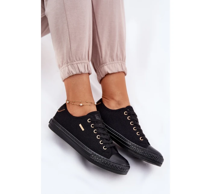 Dámske plátenné tenisky Big Star - čierne Dámske plátenné tenisky Big Star - čierne